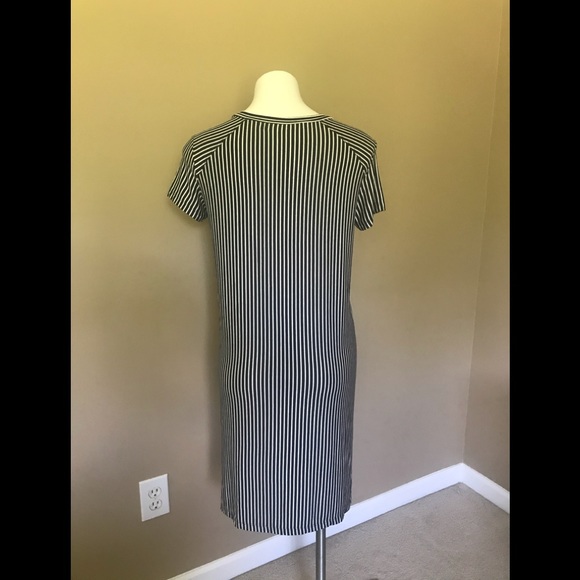 Michael Stars French Terry Stripe Sweatshirt Dress - Picture 3 of 5